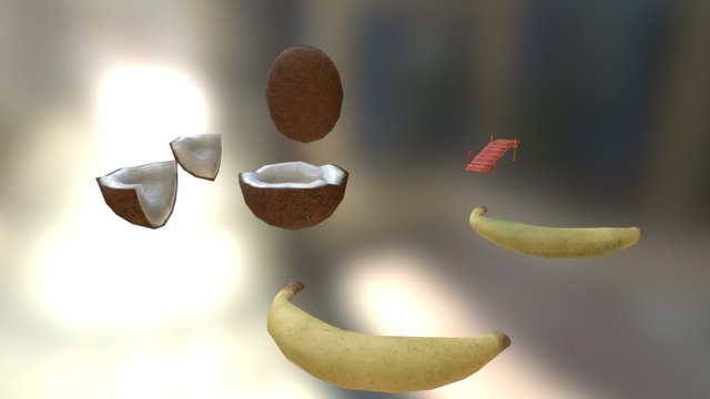 Brave & Cherry : Bananas + Coconuts & a ramp 3D Model