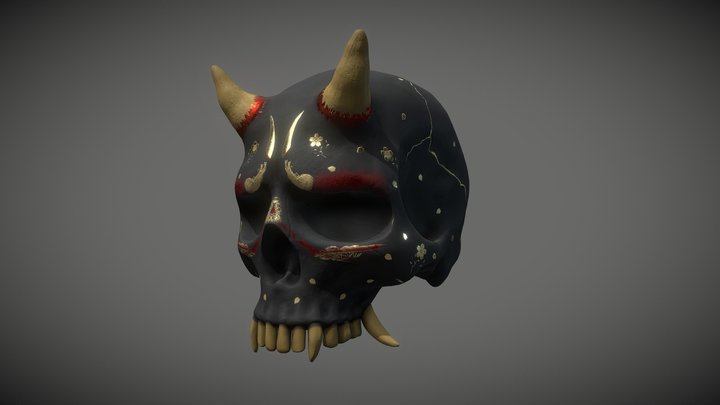 Hannya skull 3D Model