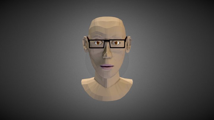 Low Poly 3D Head Model 3D Model