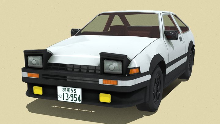 Toyota trueno AE86 (HachiRoku) 3D Model