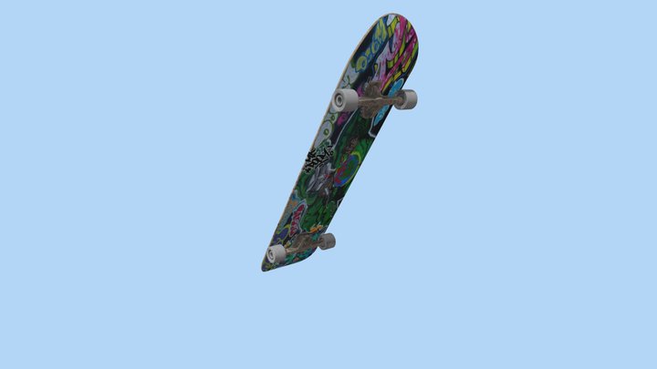 scateboard assembled UVd 3D Model