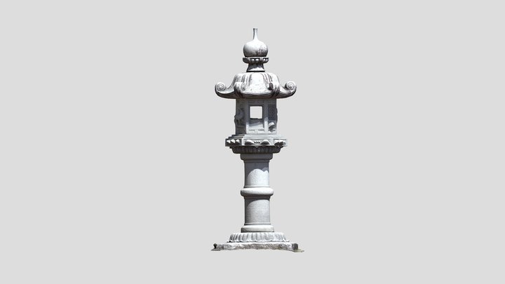 A0102-16_石燈籠（右） 3D Model