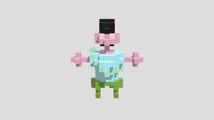 Pixel Guy With Sword By Doms Animation Studios 3D Model
