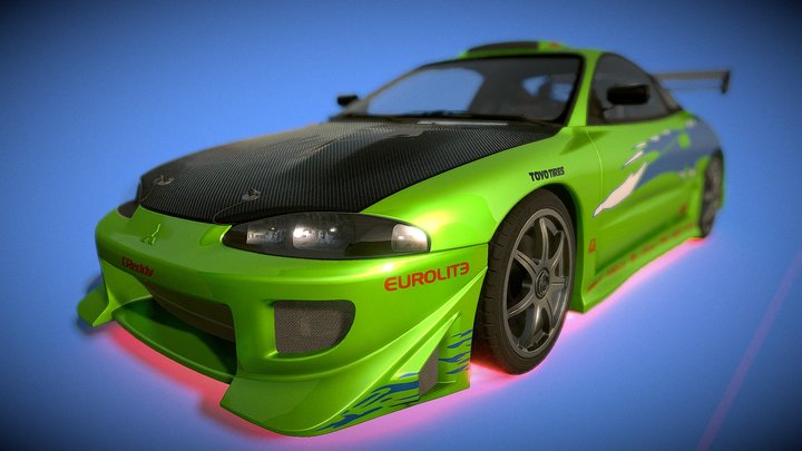 Mitsubishi Eclipse From F&F – Modello 3D gratuito STL
