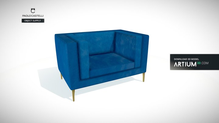 Armchair Elegance from Paolo Castelli 3D Model