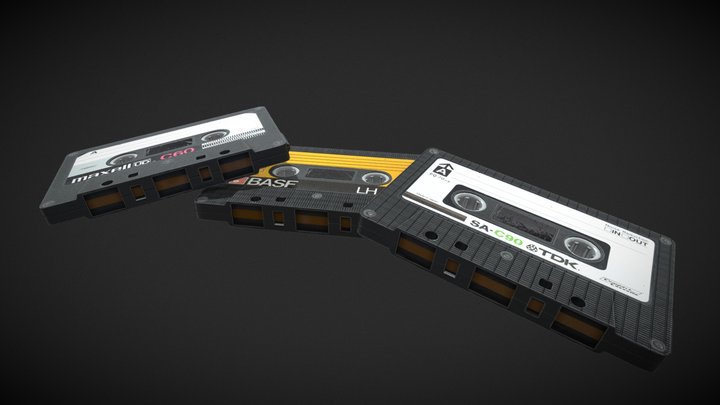Audio Cassettes (Low Poly) 3D Model