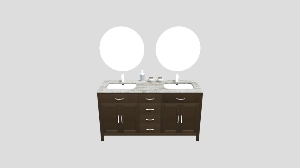 White Vanity Bathroom Unit