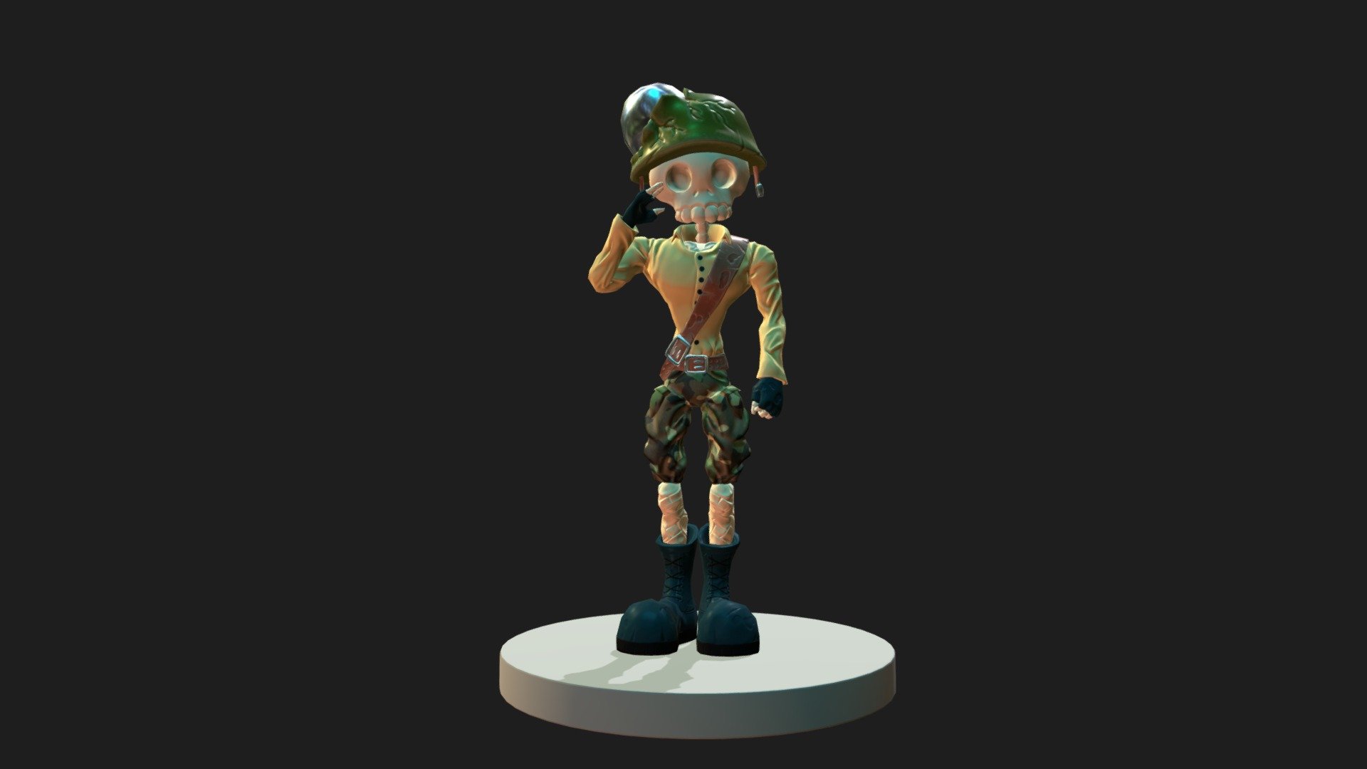 Dead Skeleton Soldat pose