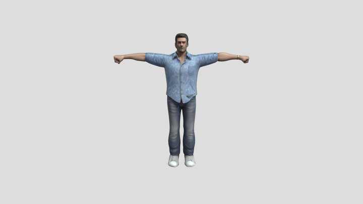 3D Character – GTA Vice City Style 🕶️