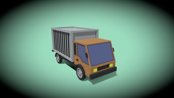 Low Poly Truck 3D Model