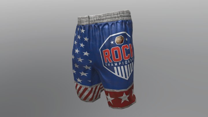 Rock Championship shorts 3D Model