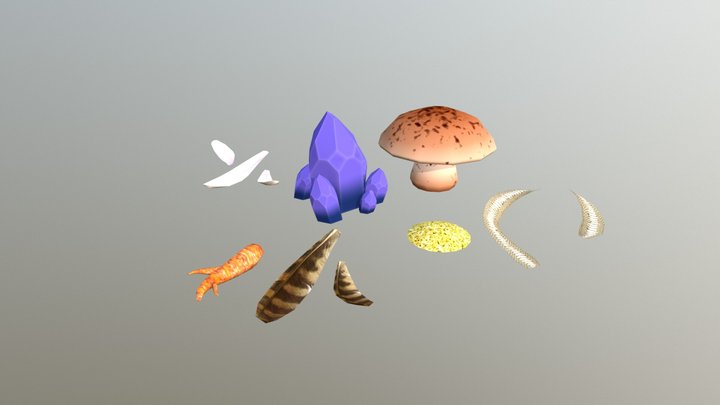 Handpainted Style Alchemy Supplies 3D Model