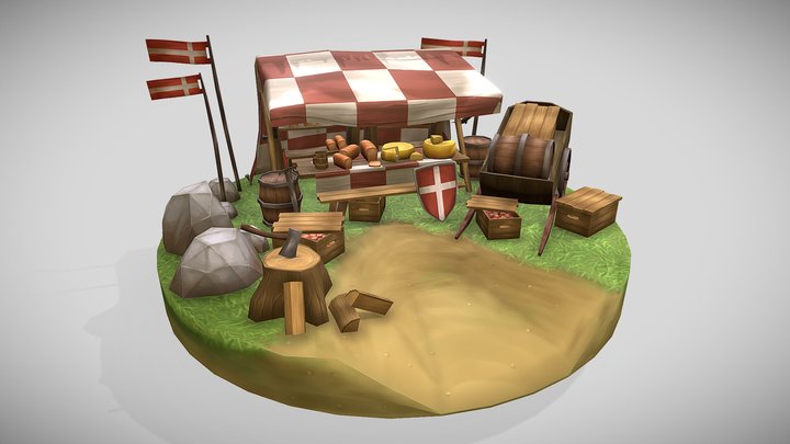 Medieval Market 3D Model