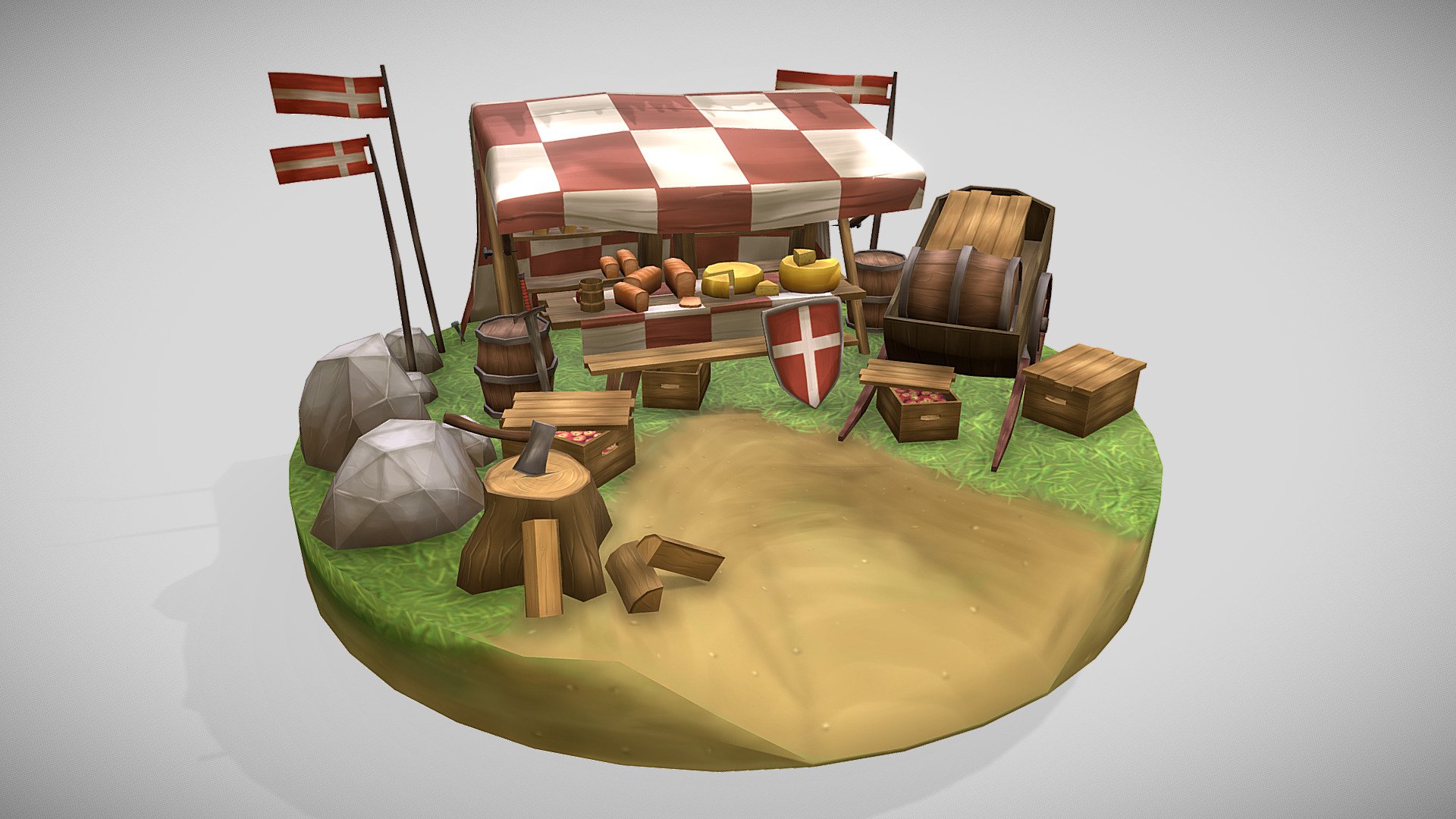 Medieval Market — Sketchfab embed 3D viewer