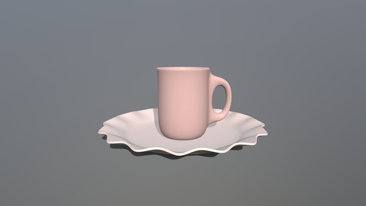 cup of plate 3D Model