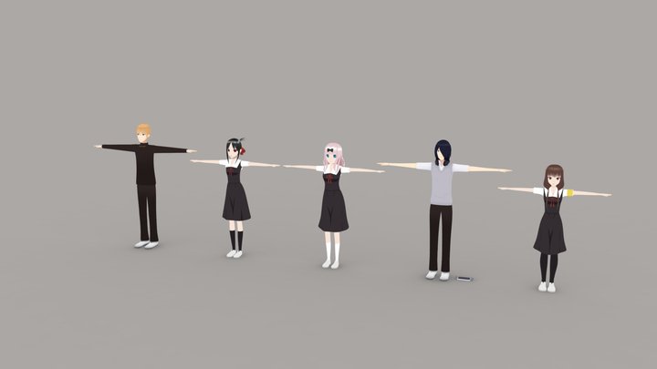 Kaguya-sama:Love is War Student council α ver 3D Model