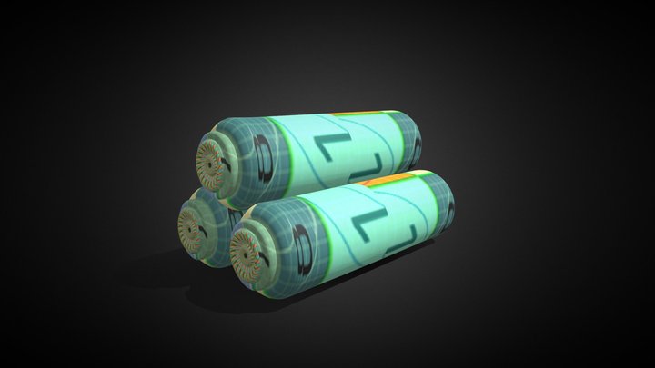 Rolled Towels with texture 3D Model