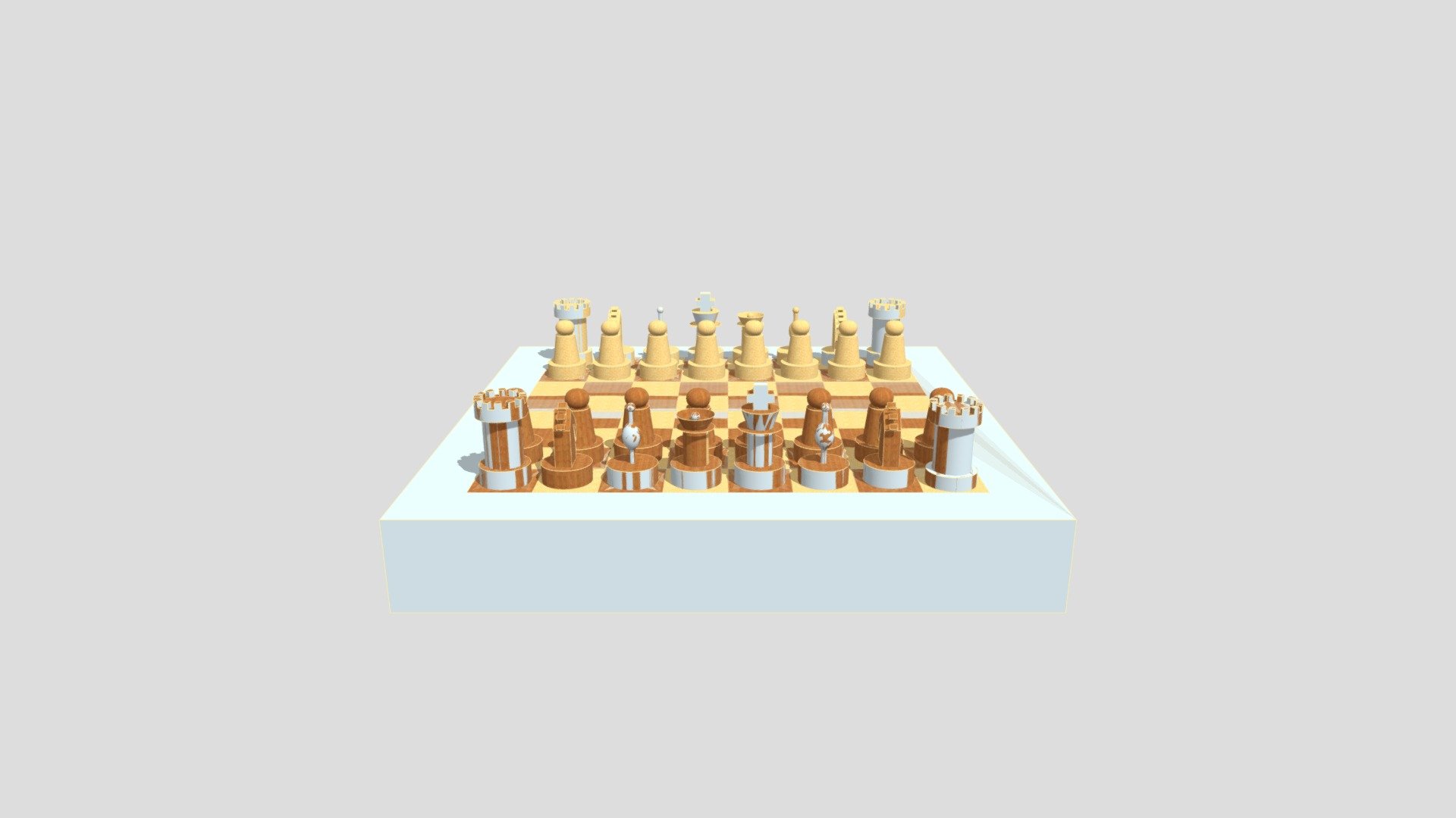 chessboard colored  made with sketchup