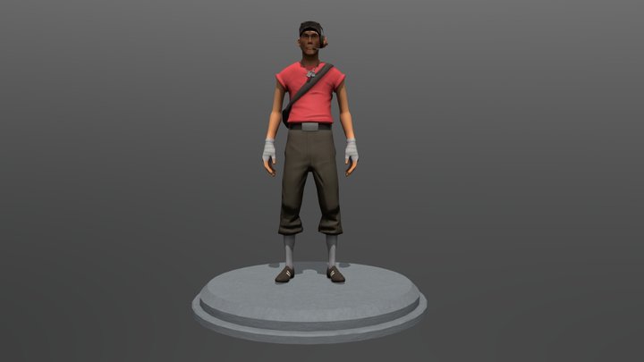 TF2 Scout 3D Model