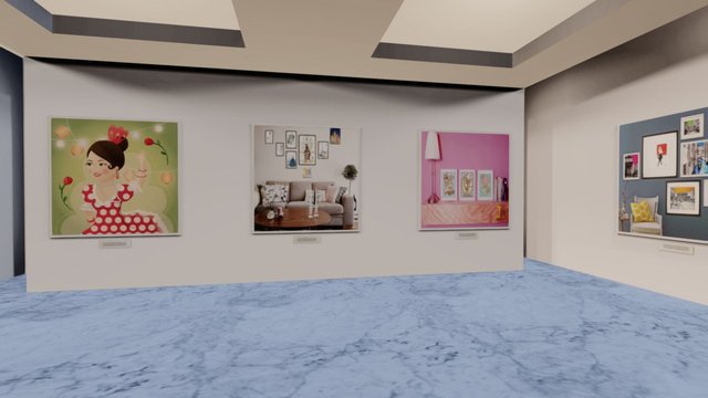 Instamuseum for @juneillustration 3D Model