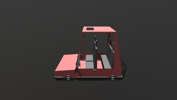 CartoonCar 3D Model