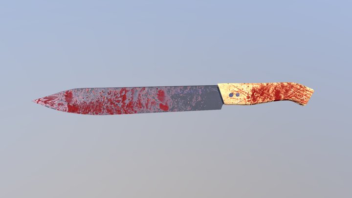 Knife Blood 3D Model