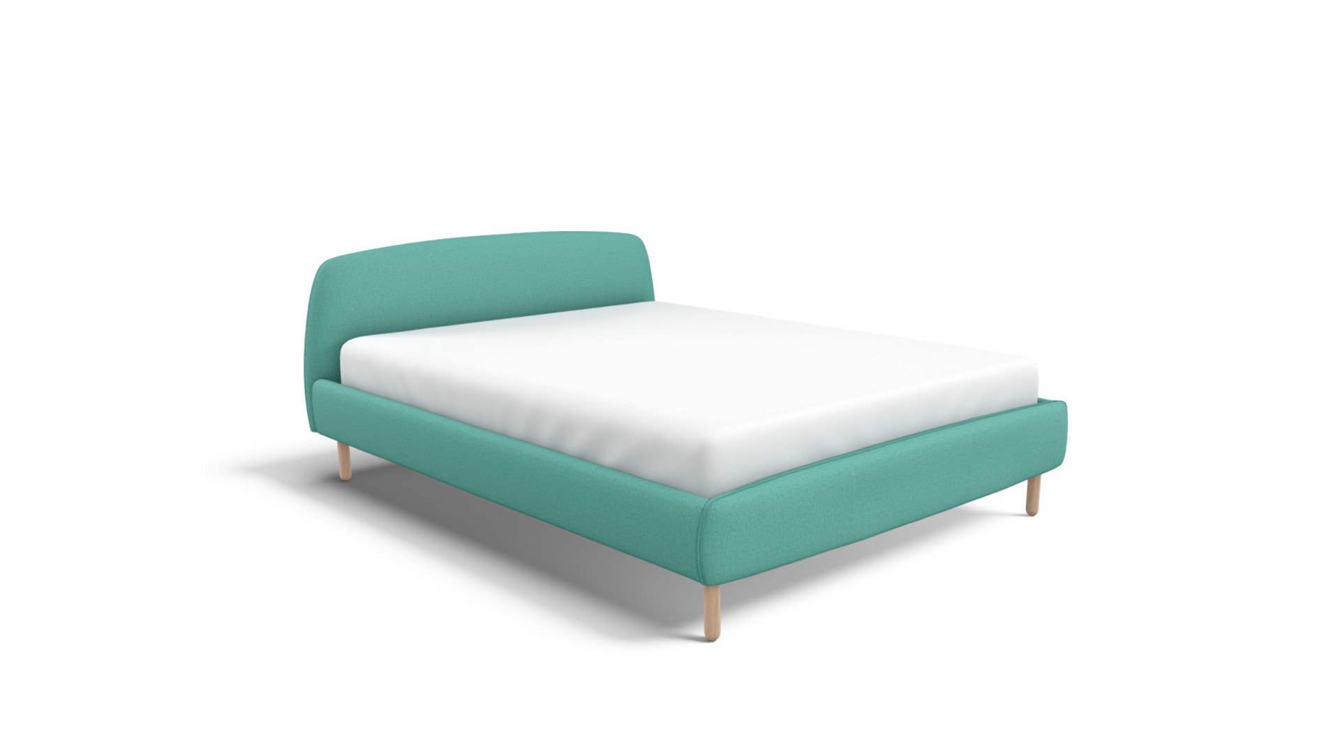Jonah Kingsize Bed, Med Blue