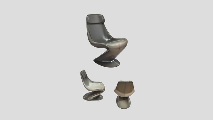 Sculptural Futuristic Lounge Chair