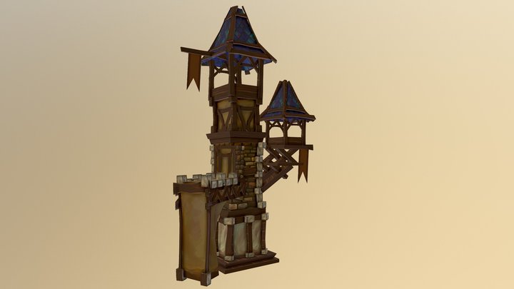 Village Tower 3D Model