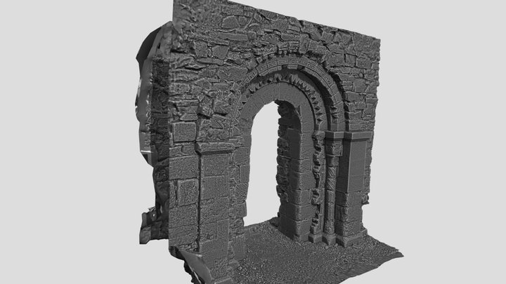 Aghadoe Cathedral Doorway 3D Model