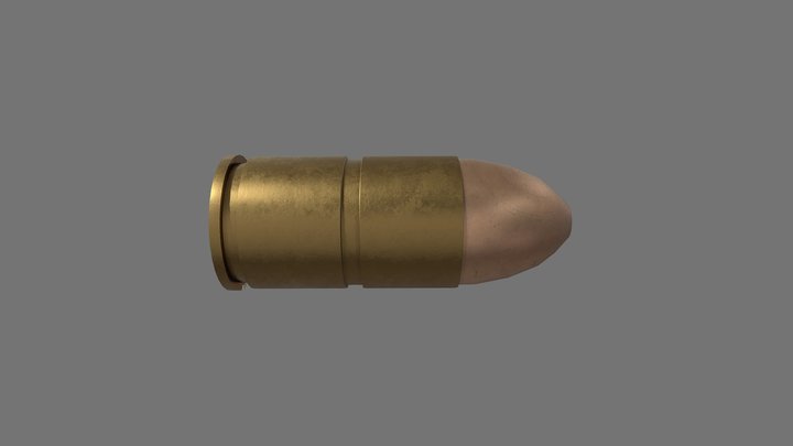 Pistol Bullet. 3D Model