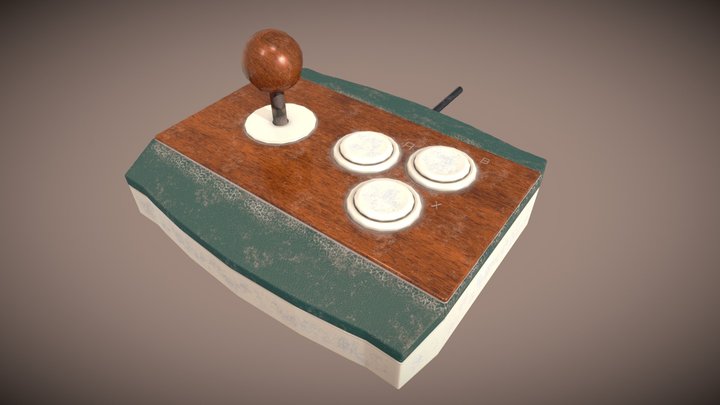 AAC202 Vintage Arcade Stick 3D Model