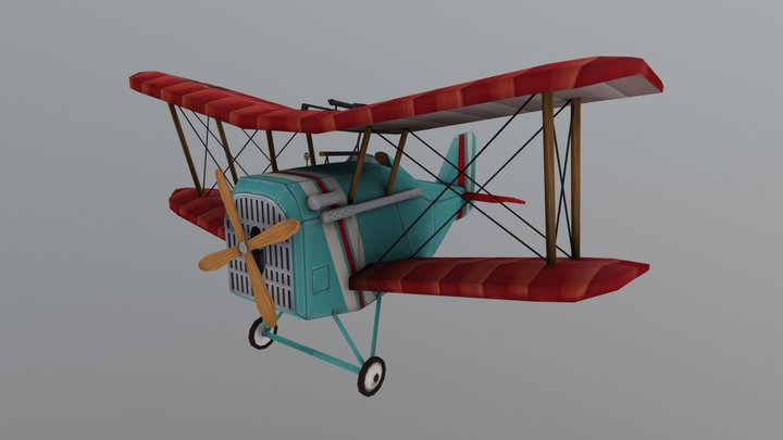 Stylized Airplane 3D Model