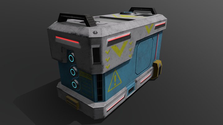 Sci-fi Box 3D Model