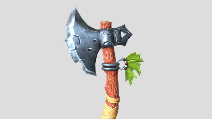 Stylized War Axe 3D Model
