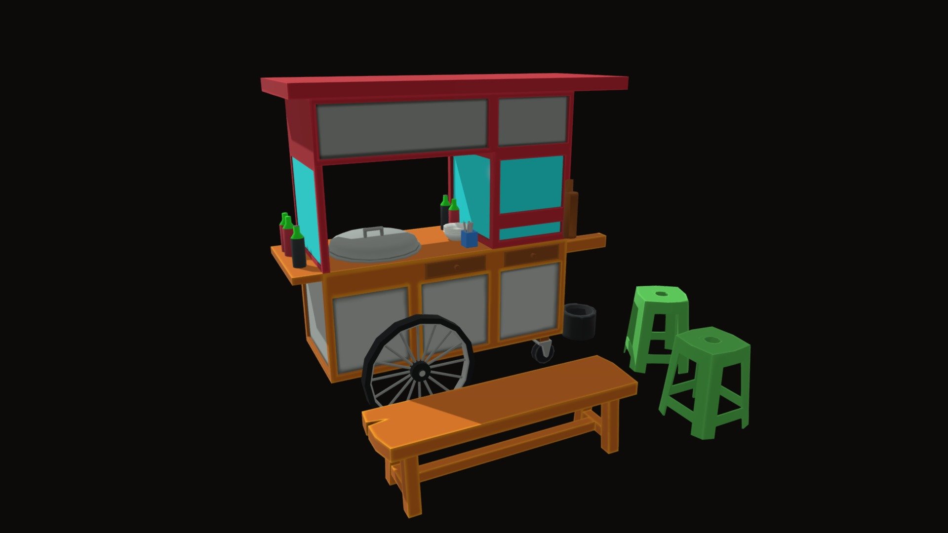 Gerobak Bakso 3D model by farhanzak [730779c] Sketchfab