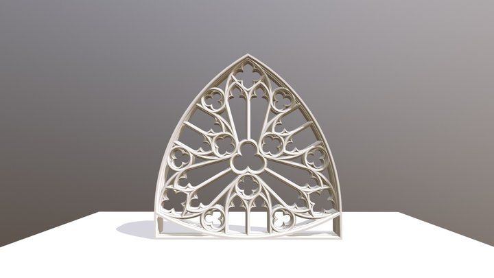 Gothic Tracery 01 3D Model