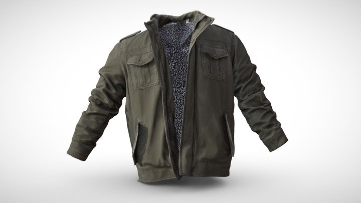 REAL Army Jacket 3D Model