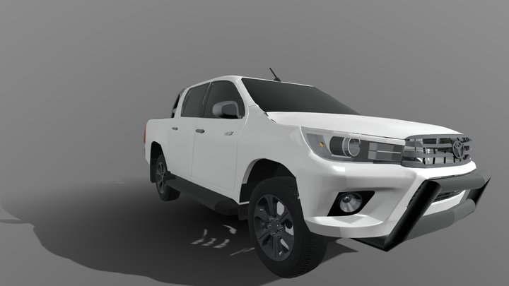 2017 Toyota Hilux LowPoly 3D Model 3D Model