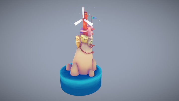 Diorama Mill 3D Model
