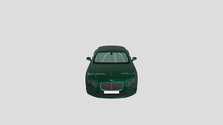 Rigged Bentley Continental GT V8 3D Model