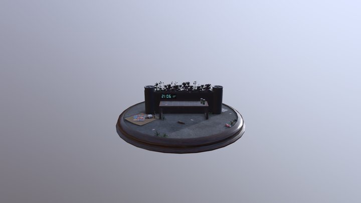Public Banch 3D Model