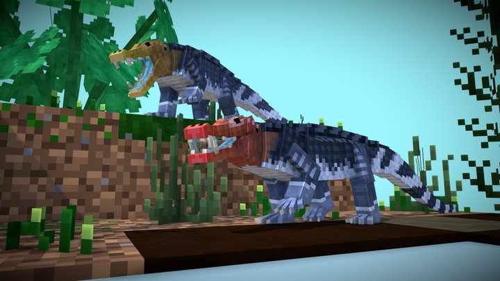 Kaprosuchus Scene 3D Model