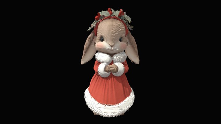 Cute Bunny 3d Model 3D Model