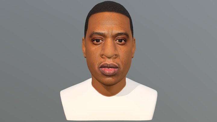 Jay-Z bust for full color 3D printing 3D Model