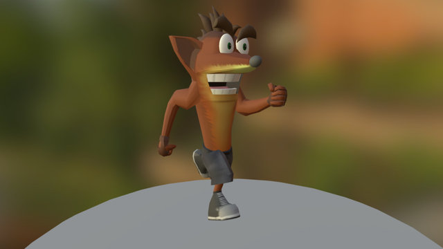 Animação Crash 3D Model