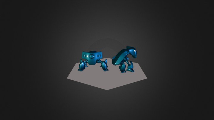 Pixel-Bot 3D Model
