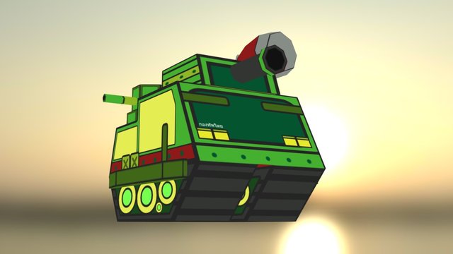 Tank No.1_low polygon 3D Model