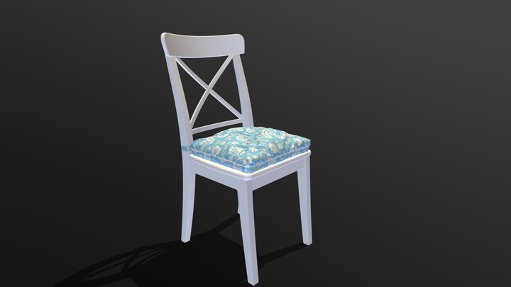 Chair with pillow 3D Model