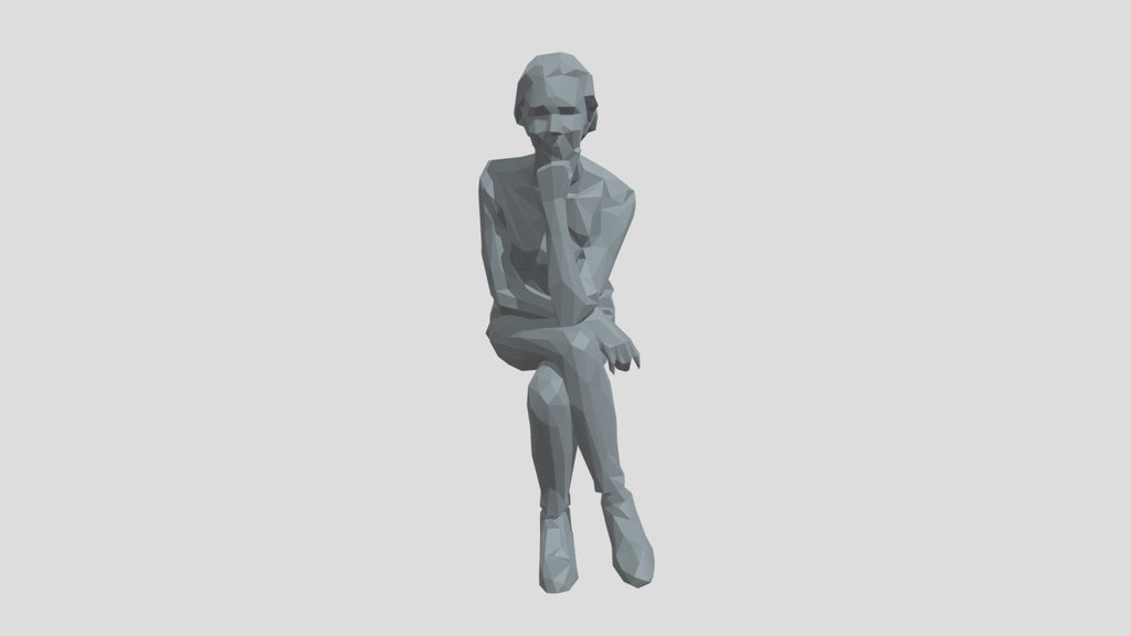 Lowpoly Female Sitting